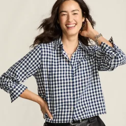 Women's Cropped Flannel Shirt