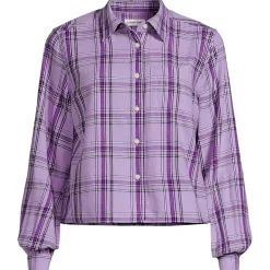 Women's Cropped Flannel Shirt