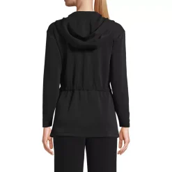Women's Cupro Long Sleeve Full Zip Tunic Hoodie