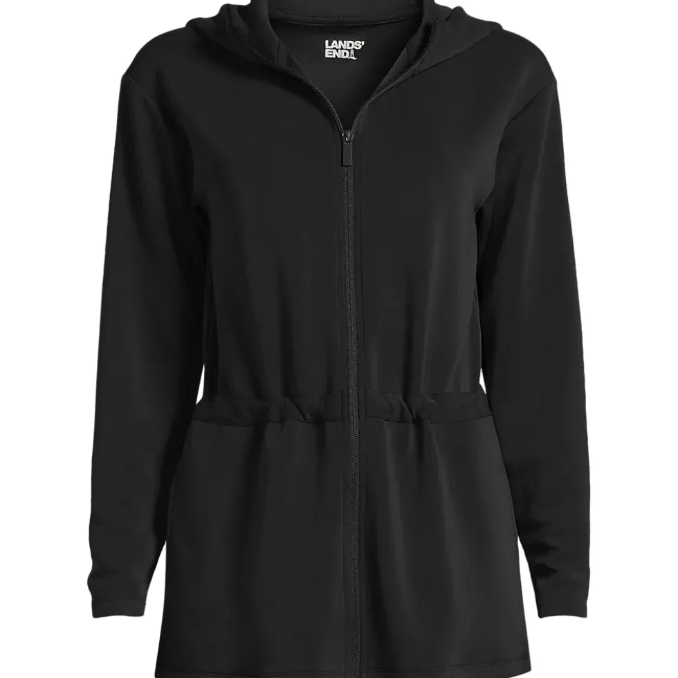Women's Cupro Long Sleeve Full Zip Tunic Hoodie