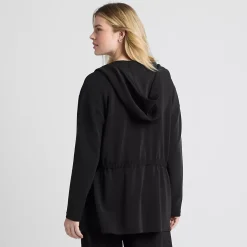 Women's Cupro Long Sleeve Full Zip Tunic Hoodie
