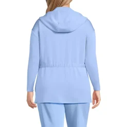 Women's Cupro Long Sleeve Full Zip Tunic Hoodie