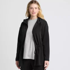 Women's Cupro Long Sleeve Full Zip Tunic Hoodie