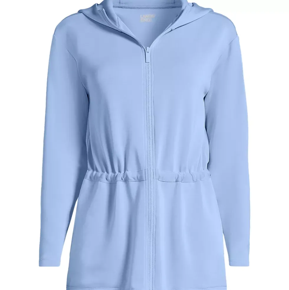 Women's Cupro Long Sleeve Full Zip Tunic Hoodie