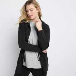Women's Cupro Long Sleeve Full Zip Tunic Hoodie