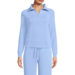 Women's Cupro Long Sleeve Half Zip Pullover