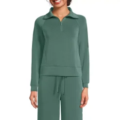 Women's Cupro Long Sleeve Half Zip Pullover