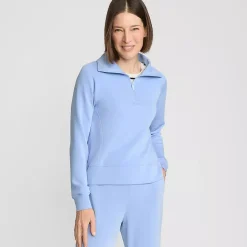 Women's Cupro Long Sleeve Half Zip Pullover