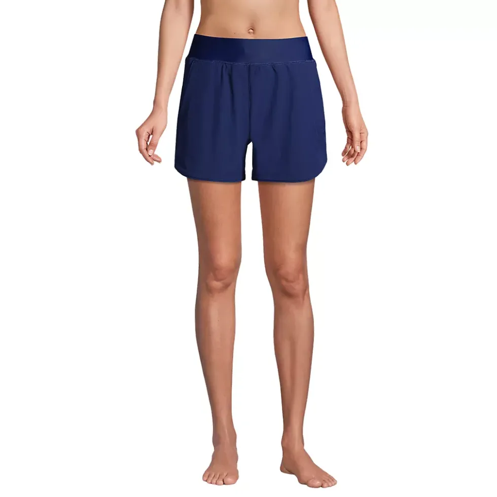 Women's Curvy Fit 5" Quick Dry Board Shorts Swim Shorts with Panty