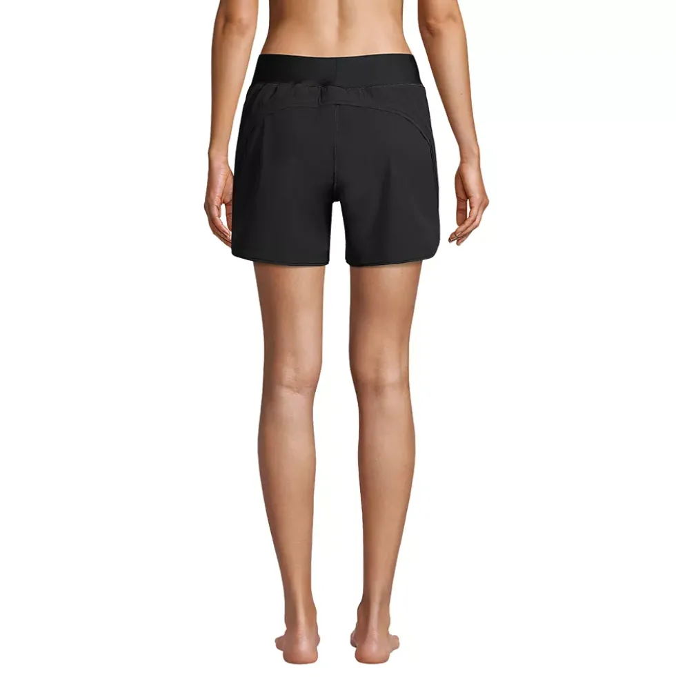 Women's Curvy Fit 5" Quick Dry Board Shorts Swim Shorts with Panty