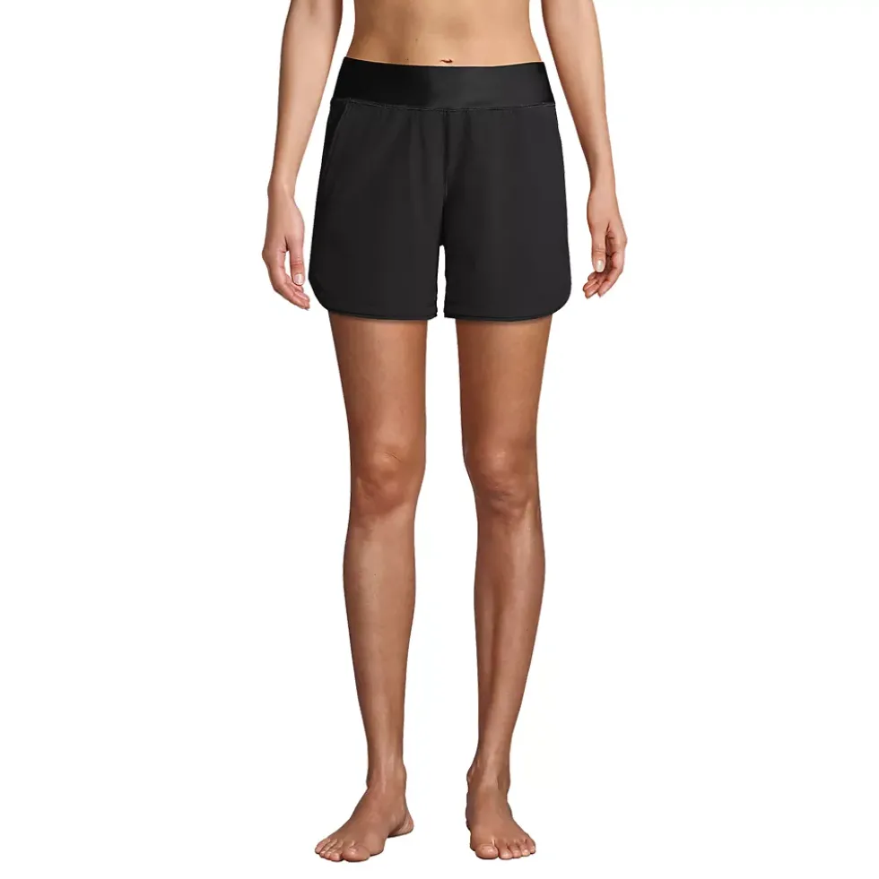 Women's Curvy Fit 5" Quick Dry Board Shorts Swim Shorts with Panty