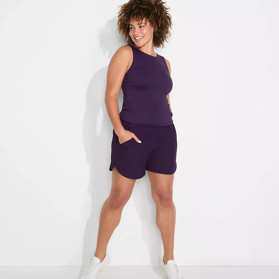 Women's Curvy Fit 5" Quick Dry Board Shorts Swim Shorts with Panty