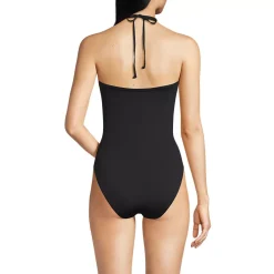 Women's Cut Out Multiway Halter High Leg One Piece Swimsuit