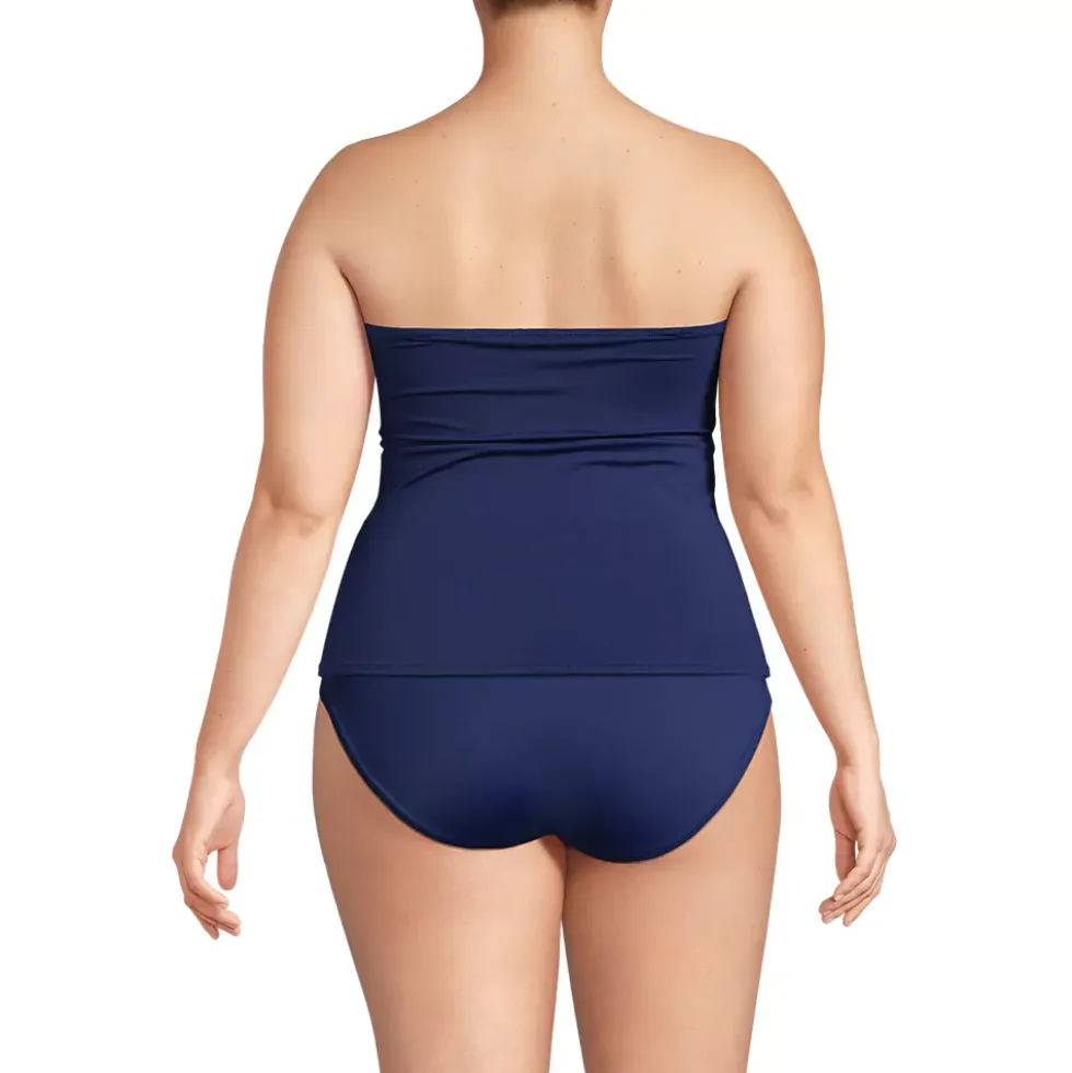 Women's D-Cup Bandeau Tankini Swimsuit Top
