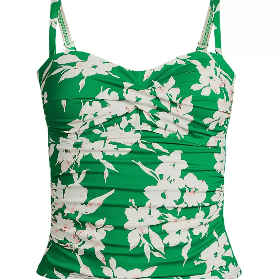 Women's D-Cup Bandeau Tankini Swimsuit Top