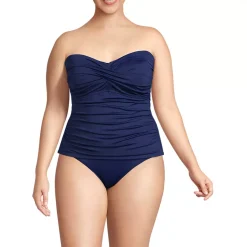 Women's D-Cup Bandeau Tankini Swimsuit Top