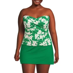 Women's D-Cup Bandeau Tankini Swimsuit Top