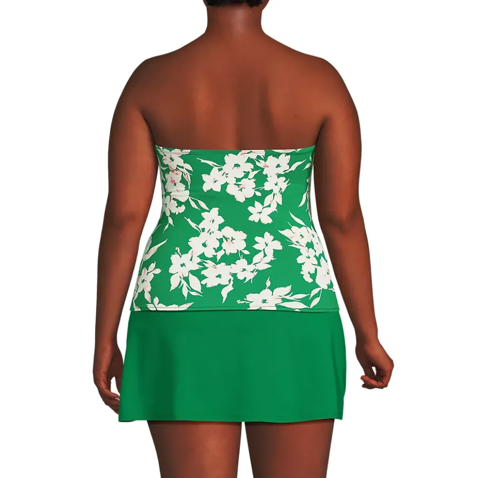 Women's D-Cup Bandeau Tankini Swimsuit Top