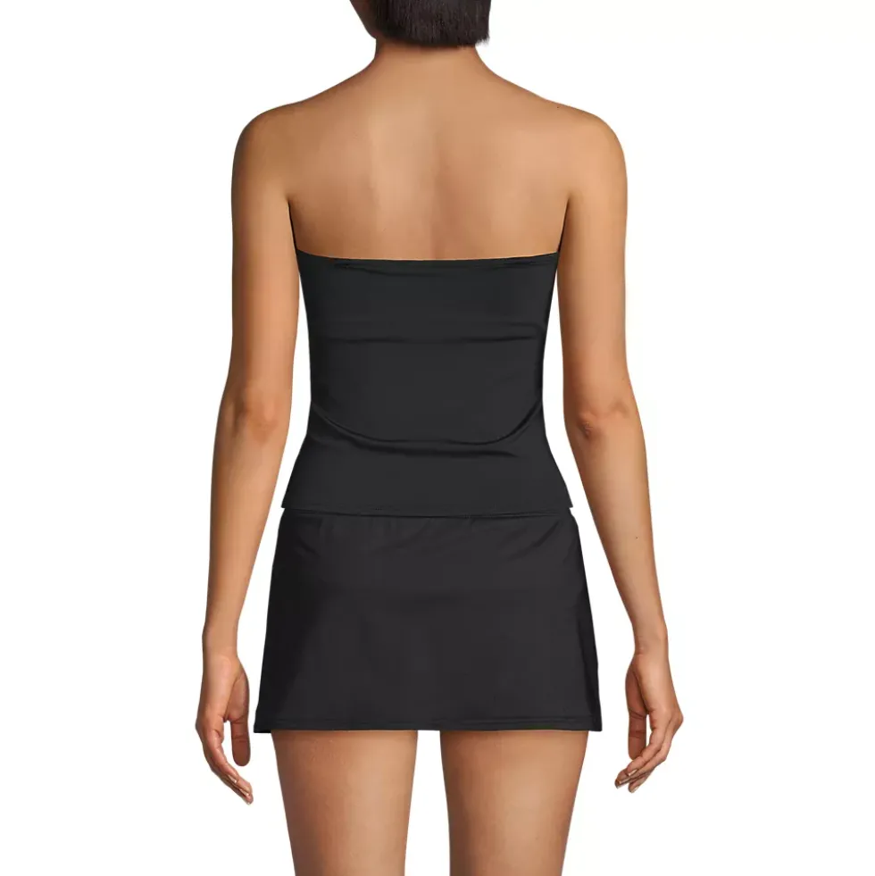 Women's D-Cup Bandeau Tankini Swimsuit Top