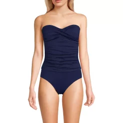 Women's D-Cup Bandeau Tankini Swimsuit Top