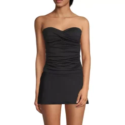 Women's D-Cup Bandeau Tankini Swimsuit Top