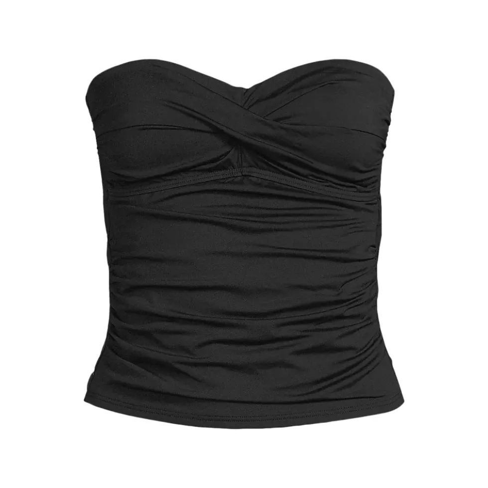 Women's D-Cup Bandeau Tankini Swimsuit Top