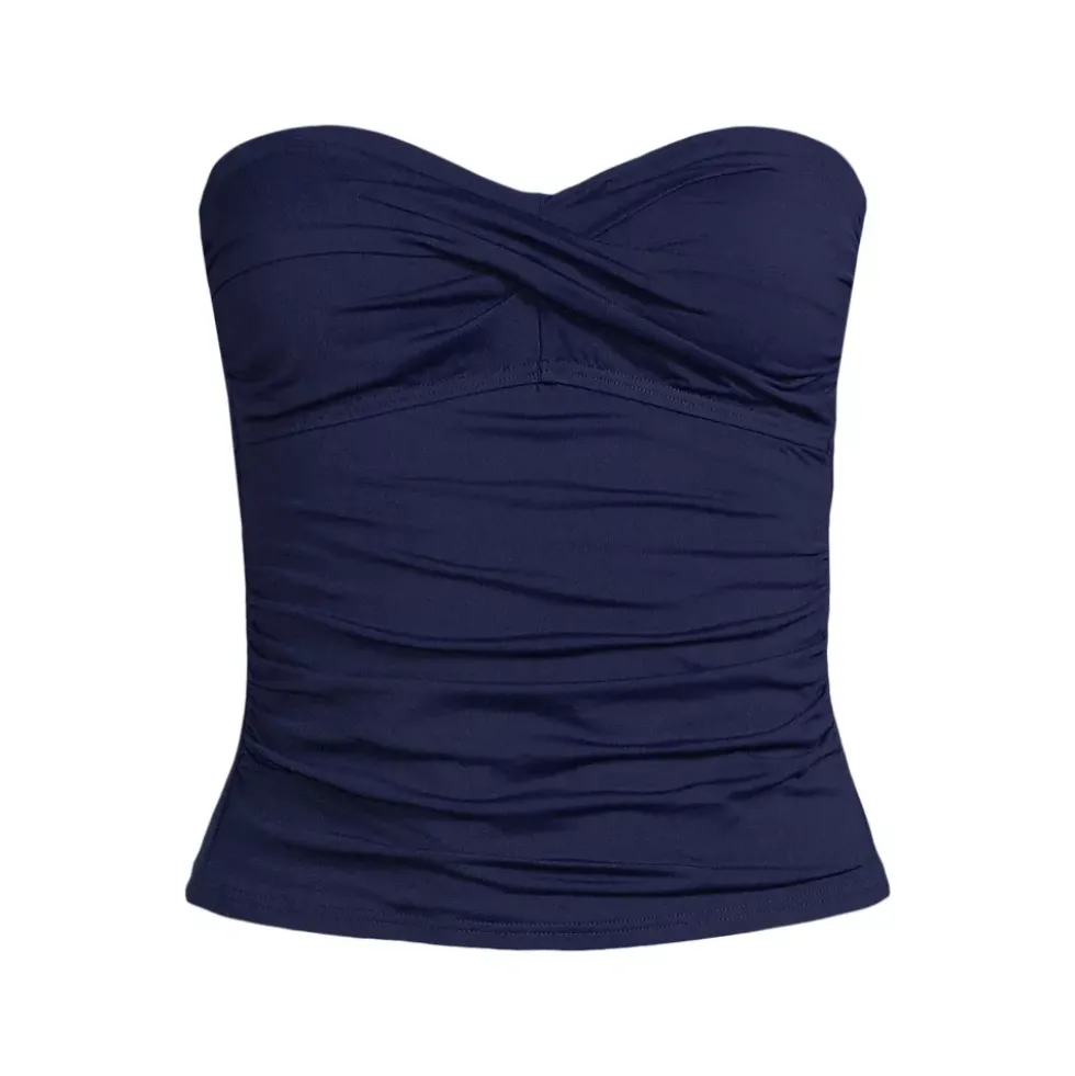 Women's D-Cup Bandeau Tankini Swimsuit Top