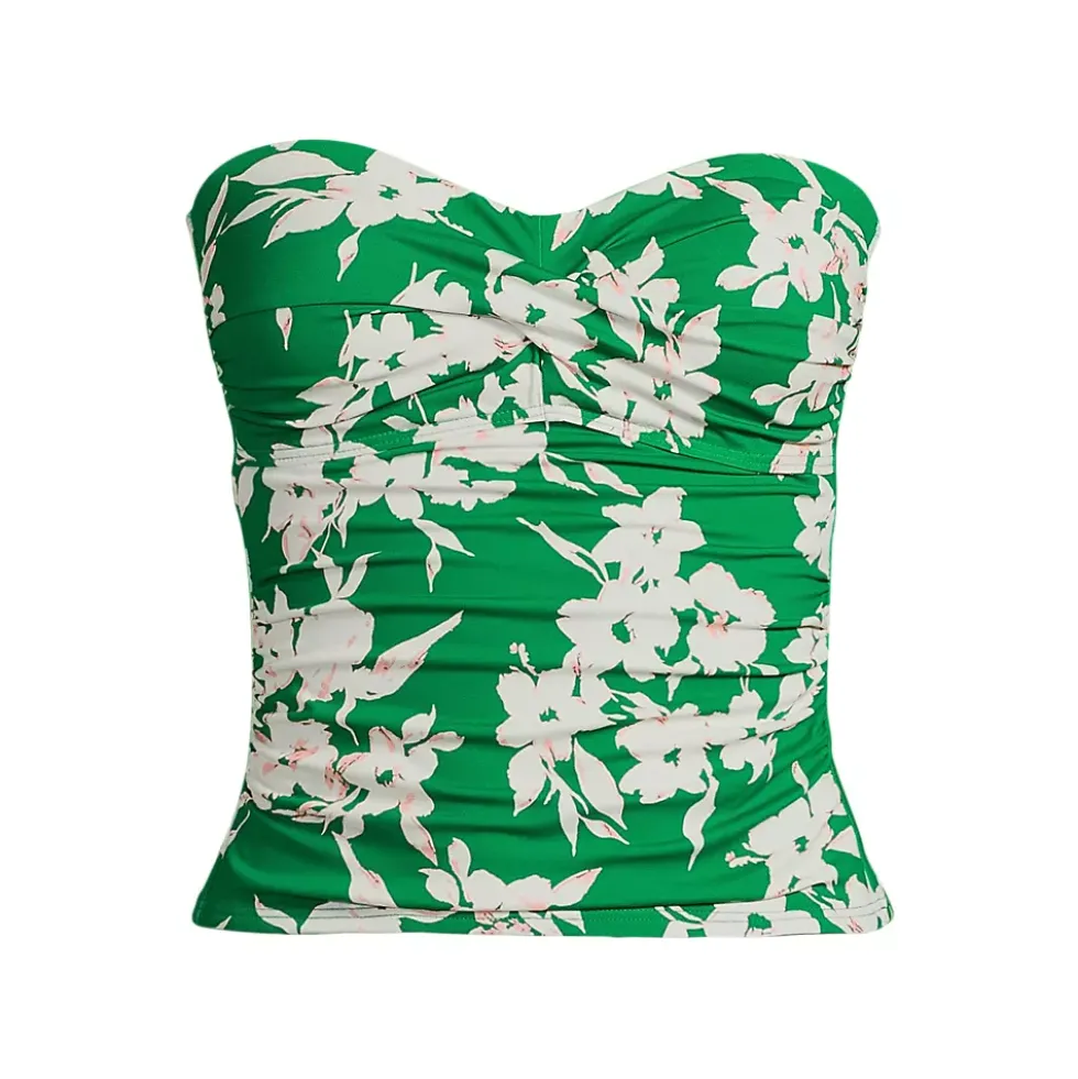 Women's D-Cup Bandeau Tankini Swimsuit Top