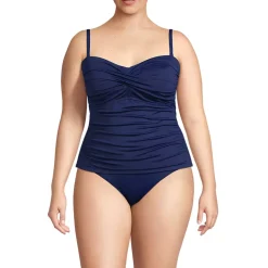 Women's D-Cup Bandeau Tankini Swimsuit Top