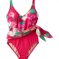 Women's D-Cup SlenderSuit Fauxkini Low Leg One Piece Swimsuit Print