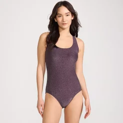 Women's D-Cup Tugless Shine X-Back One Piece Swimsuit