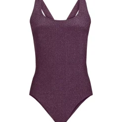 Women's D-Cup Tugless Shine X-Back One Piece Swimsuit