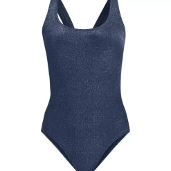Women's D-Cup Tugless Shine X-Back One Piece Swimsuit