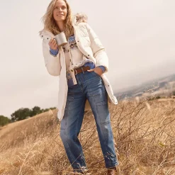 Women's Denim High Rise Utility Cargo Ankle Jeans