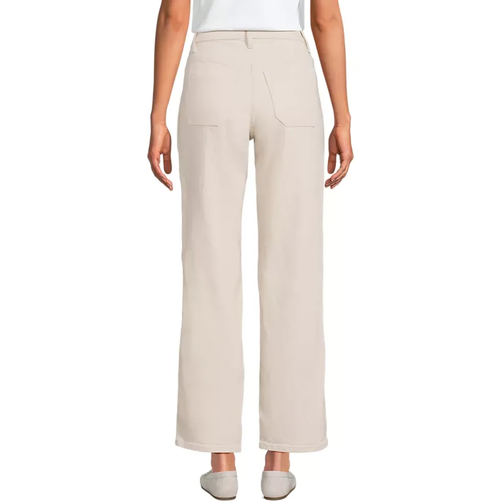 Women's Denim High Rise Utility Cargo Ankle Jeans