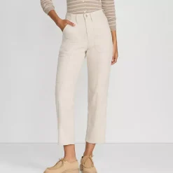 Women's Denim High Rise Utility Cargo Ankle Jeans