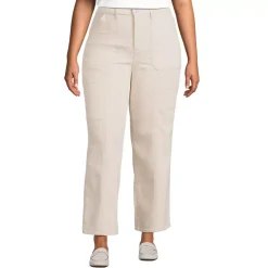 Women's Denim High Rise Utility Cargo Ankle Jeans