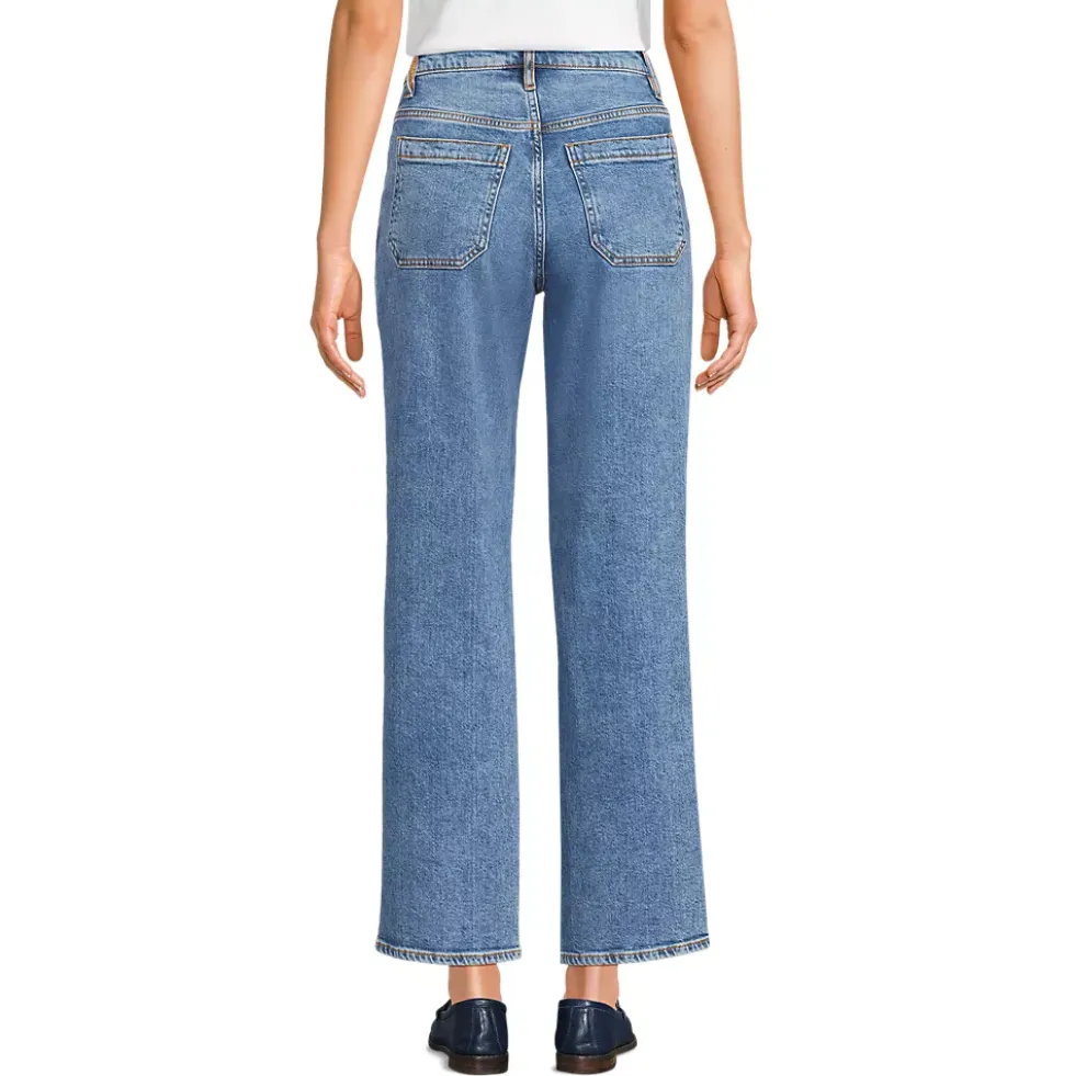 Women's Denim High Rise Utility Cargo Ankle Jeans