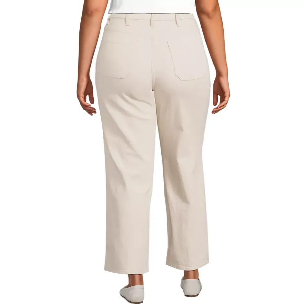 Women's Denim High Rise Utility Cargo Ankle Jeans