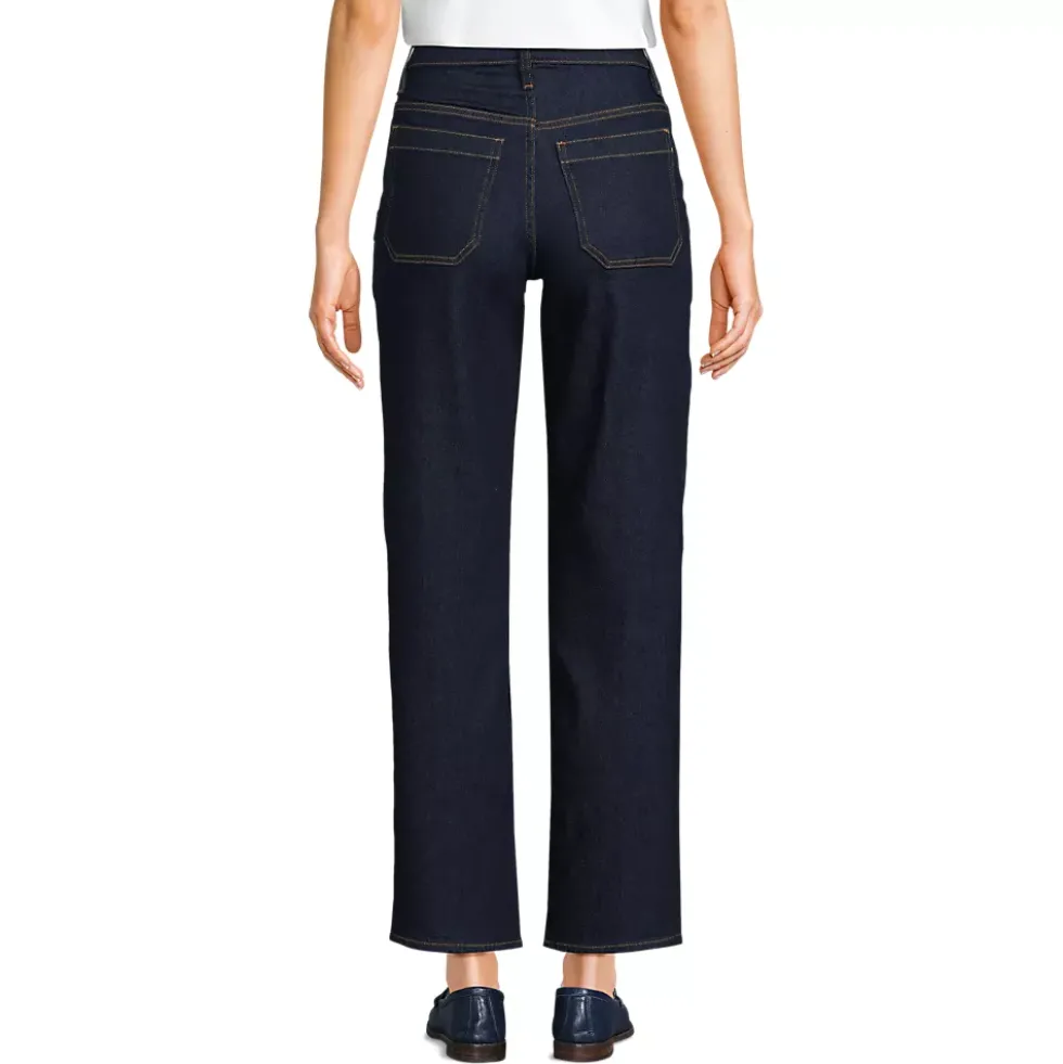 Women's Denim High Rise Utility Cargo Ankle Jeans