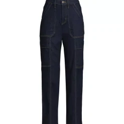 Women's Denim High Rise Utility Cargo Ankle Jeans