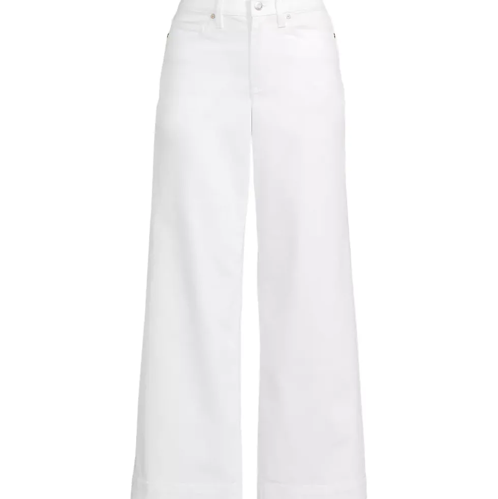 Women's Denim High Rise Wide Leg Crop Jeans