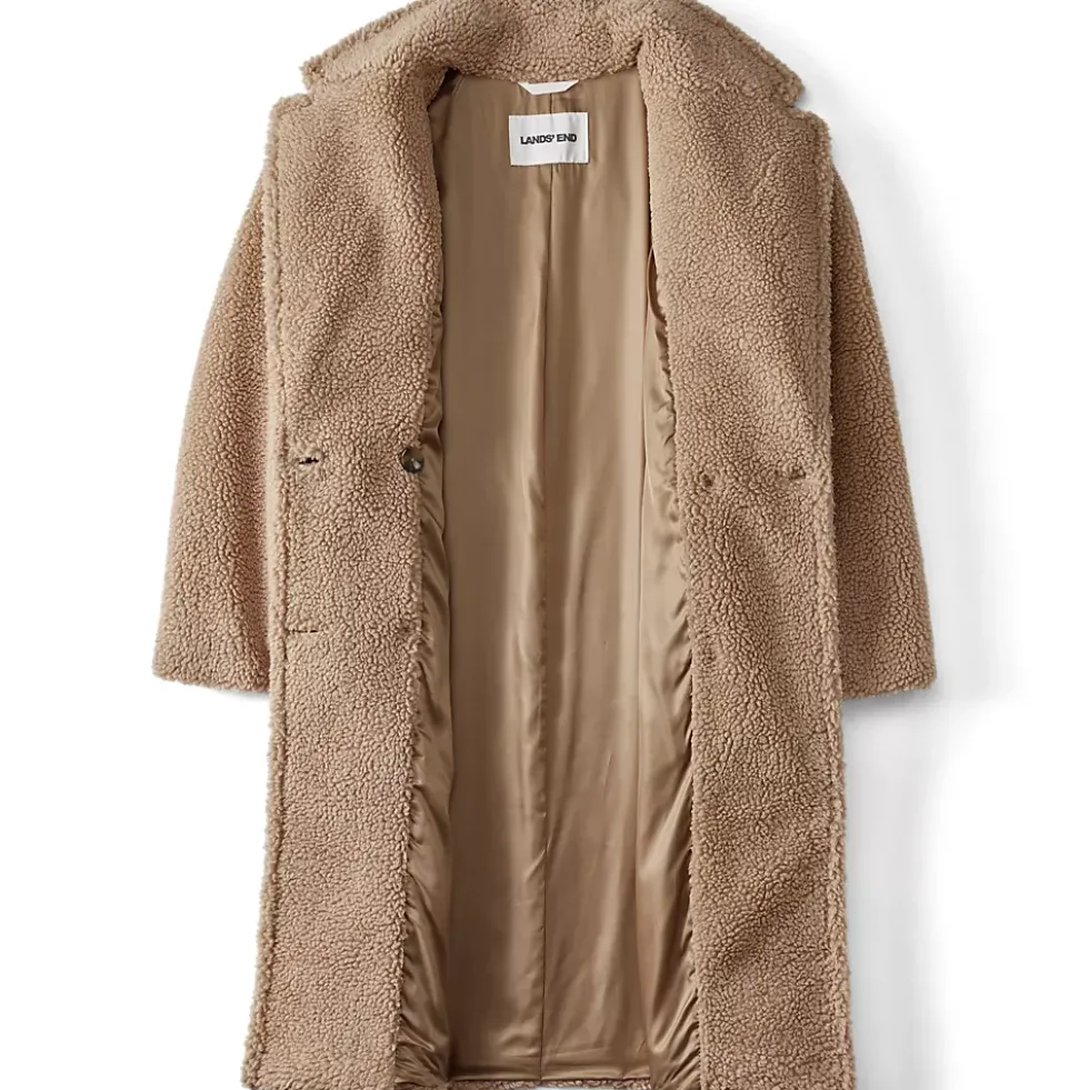 Women's Double Breasted Sherpa Fleece Coat
