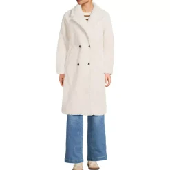Women's Double Breasted Sherpa Fleece Coat