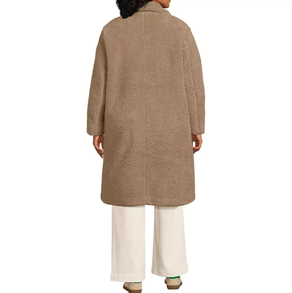 Women's Double Breasted Sherpa Fleece Coat