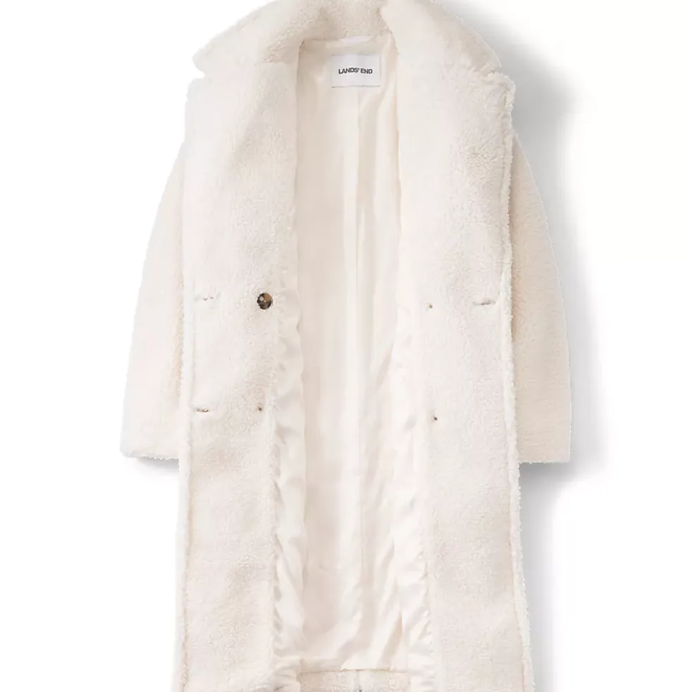 Women's Double Breasted Sherpa Fleece Coat