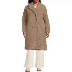 Women's Double Breasted Sherpa Fleece Coat