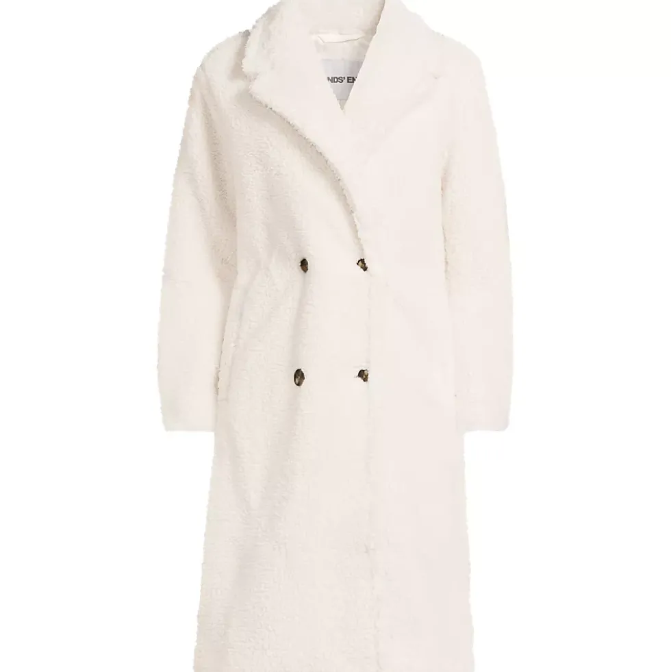 Women's Double Breasted Sherpa Fleece Coat
