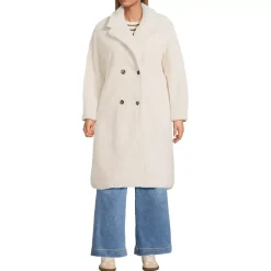 Women's Double Breasted Sherpa Fleece Coat