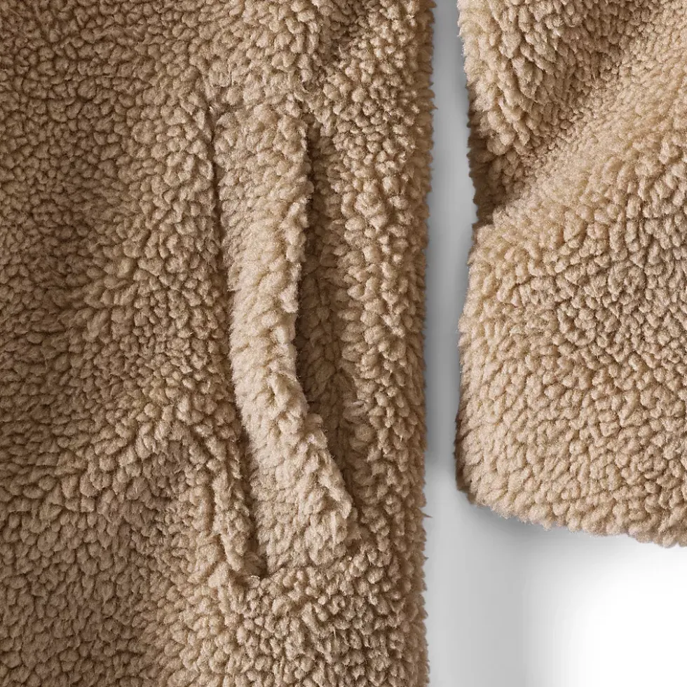 Women's Double Breasted Sherpa Fleece Coat